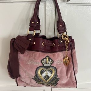 Juicy Couture Pink Maroon Daydreamer Bag Handbag Purse